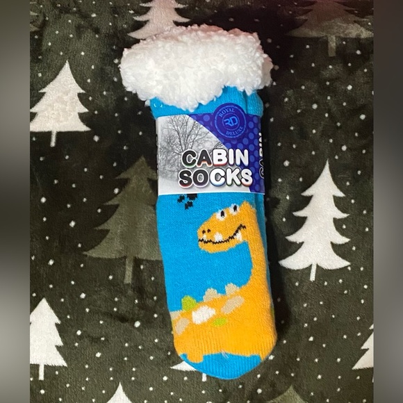 cabin socks Other - Dinosaur Cabin Slipper Socks